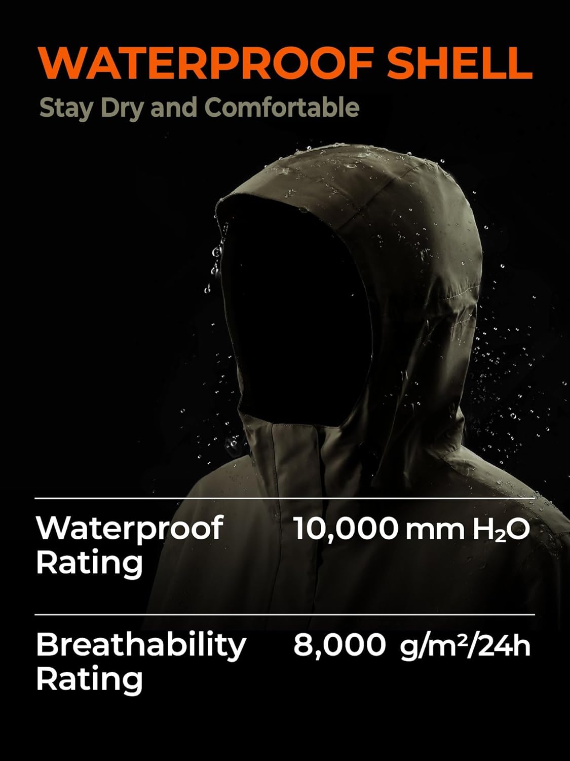 ORORO Men's 3-in-1 Heated Jacket with Waterproof Shell and Heated Fleece Liner, Fleece Heated Jacket with Battery - Image 4