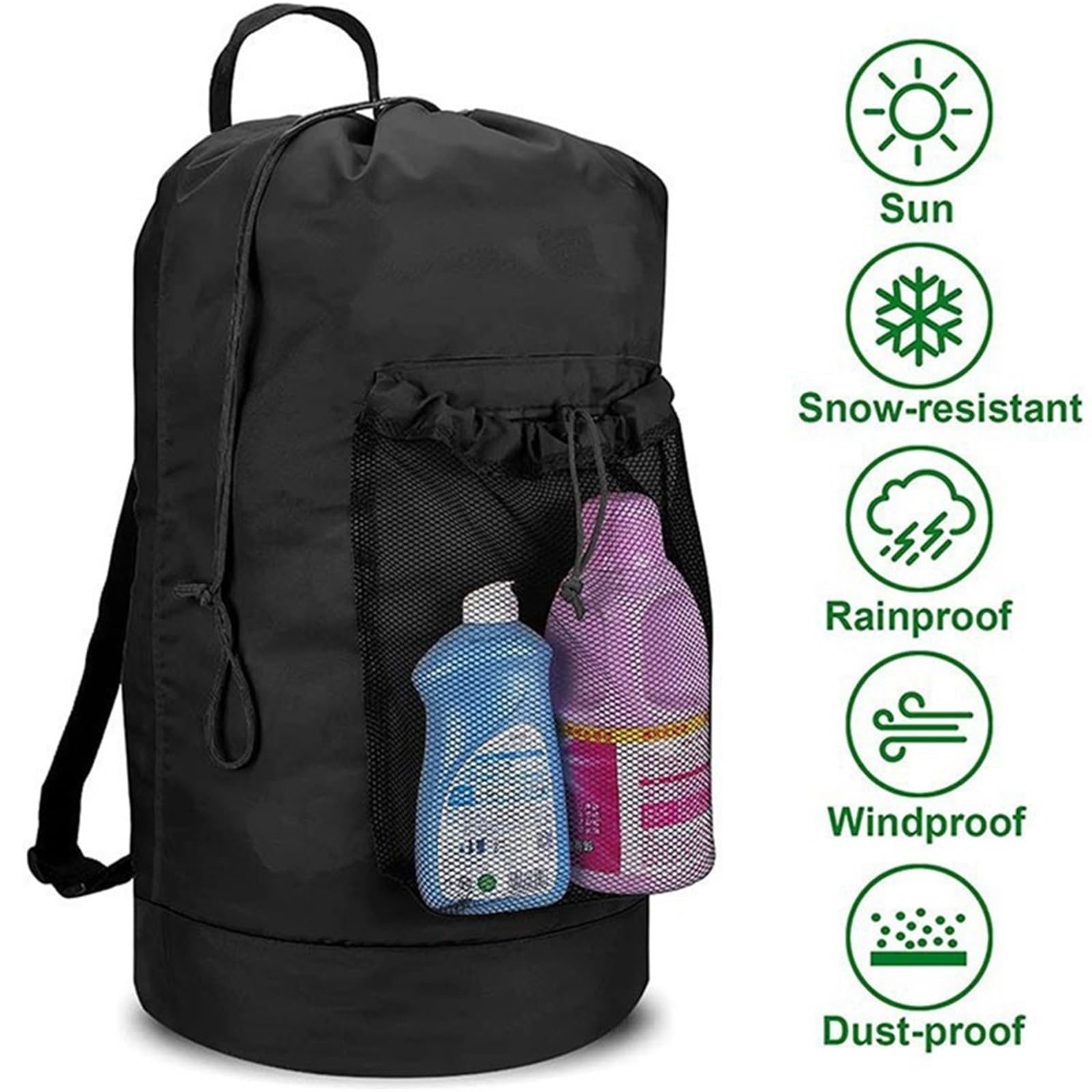 Wäschesack, Wäscherucksack mit Schultergurten Für Zuhause, Reisen, Camping