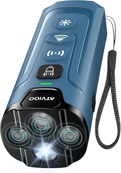 ATVIOO Dog Barking Deterrent Devices - Up to 50 Feet Remote Control, 6 Training Modes to Stop Bad Behaviors, Anti Bark Training Tools for Indoor Outdoor Use (Blue)