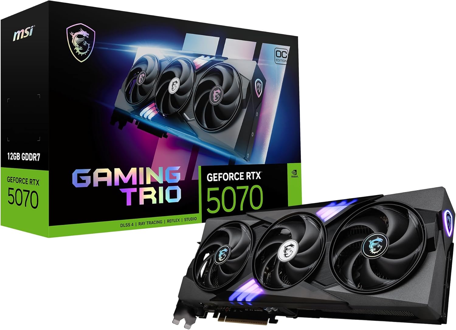 MSI RTX 5070 12G Gaming Trio OC Graphics Card (12GB GDDR7
