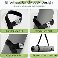 Vista 6 de Slim Panda Yoga Mat Straps for Carrying, Adjustable Yoga Mat Carrier Sling Fits All Mats(Mat Not Included)