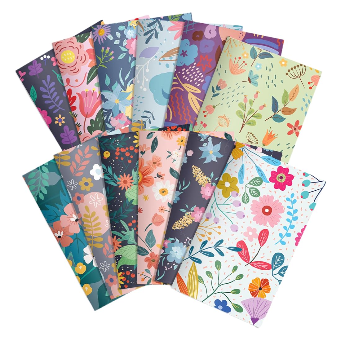 Lot de 12 mini-carnets de poche pour notes et idées