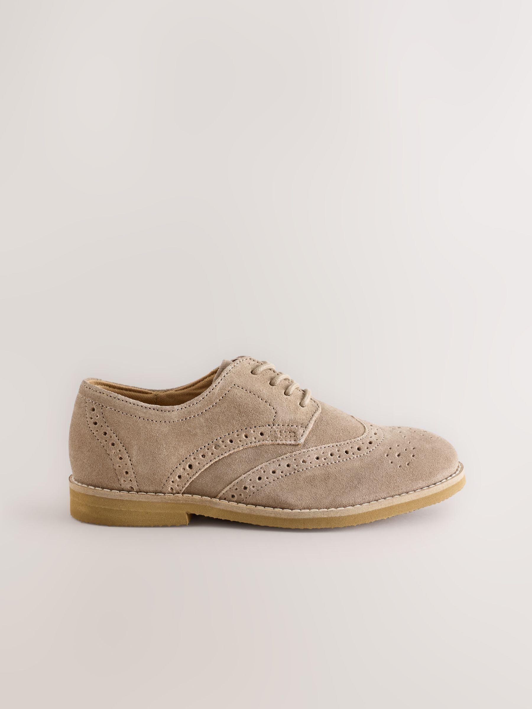 NEXT Jungen Weite Passform (G) Elegante Leder-Brogues, Weite Passform