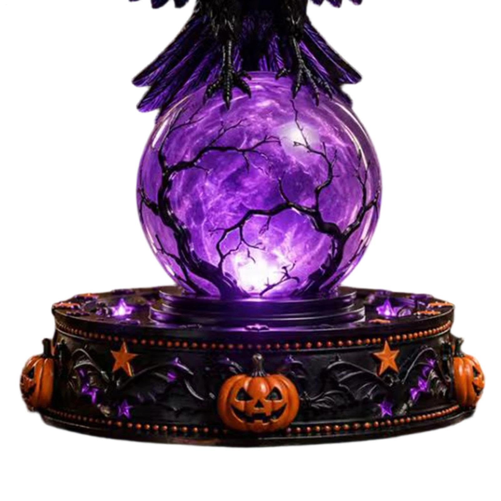 di gotico corvo fantasma estetico piccole statuette | Globo di Halloween realistico pipistrello gatto gufo per casa camera da letto ufficio casa stregata fattoria mensola camino