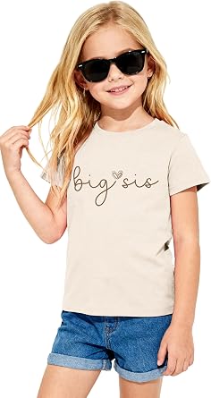 Big Sister Shirts for Girls Promoted to Big Sister T-Shirt Sis Announcement Tee Tops