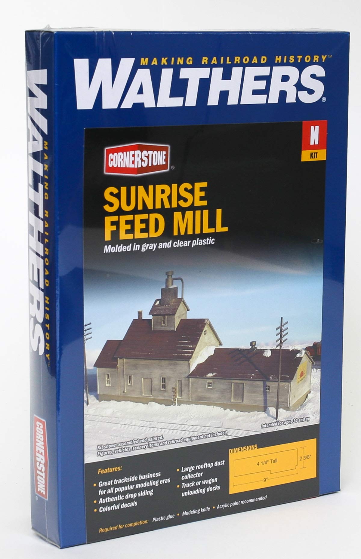 Cornerstone Walthers Spur N - Bausatz Mühle Sunrise