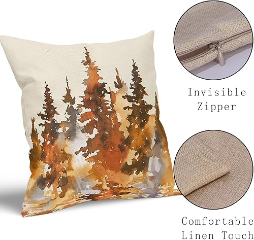 Miniatura 10 de Juego de 2 fundas de almohada de hojas verdes tropicales de 16 x 16 pulgadas, diseño botánico de plátano, Monstera, palmera, sofá, decoración del