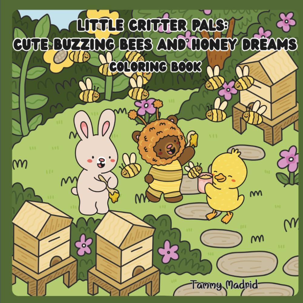 Little Critter Pals: Cute Buzzing Bees And Honey Dreams: Coloring book for Adults and Teens Featuring Adorable Animal Characters, Cute Moments and Comfy Scenes (Little Critter Pals Coloring Books)