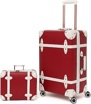 Amazon.com: NZBZ Juego de equipaje vintage de 2 piezas, maleta rígida  ligera con bloqueo TSA y 8 ruedas, Cherry Red, 14inch \u0026 20inch : Ropa,  Zapatos y Joyería