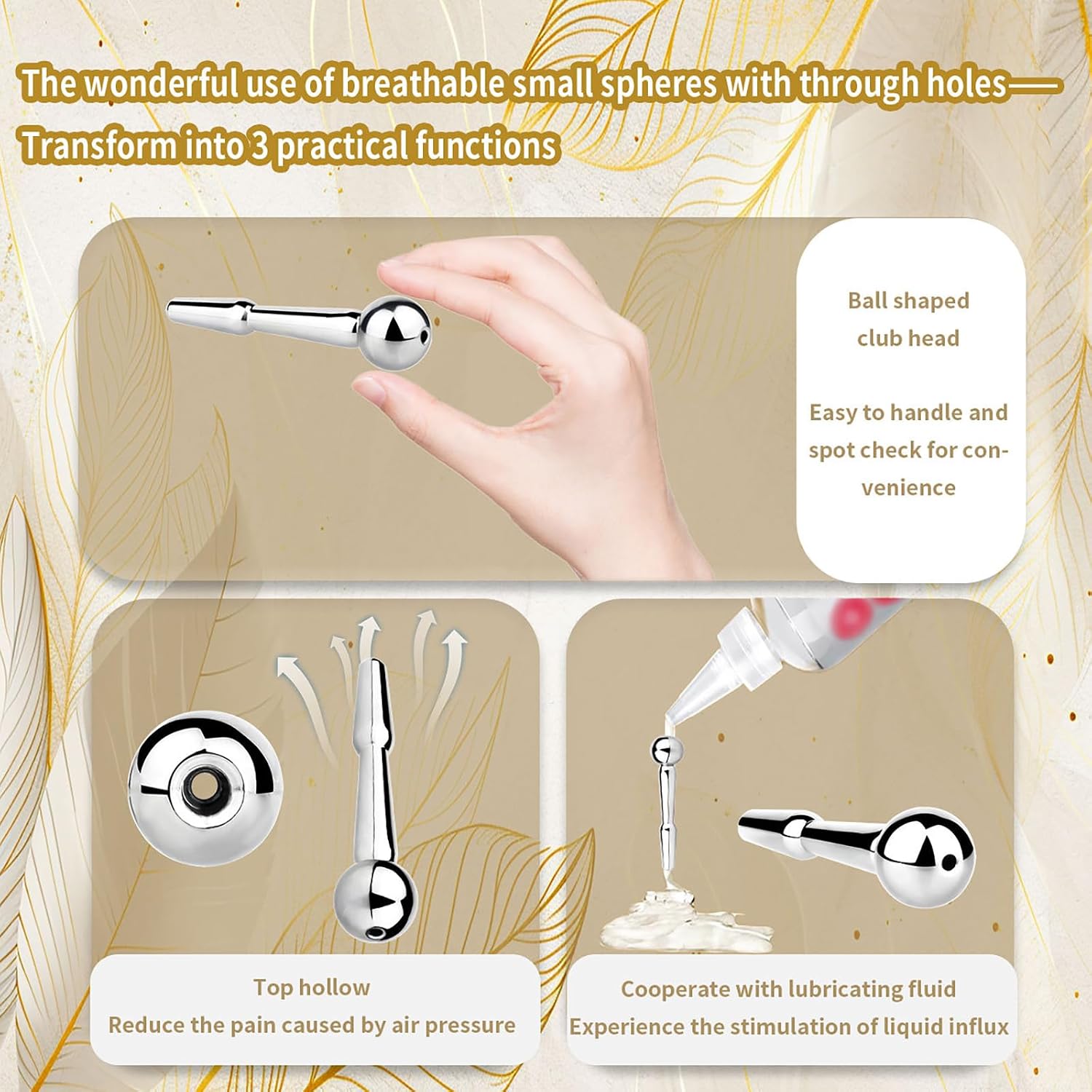 Stainless Steel Penis Plug Hollow Urethra Sound Male Urethral Dilator Masturbation Prostate Massager Men Sex Toys (XL)