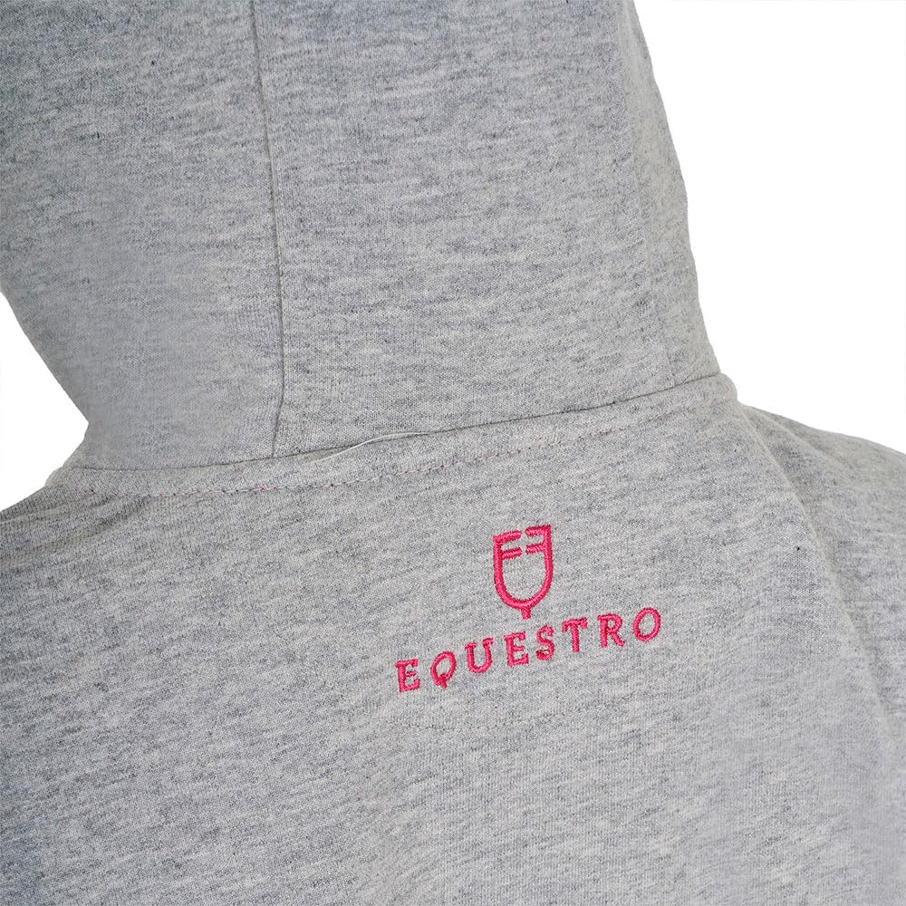 Felpa unisex per bambini con cappuccio e full zip in morbido e fresco cotone con scritta effetto spugna 12 anni