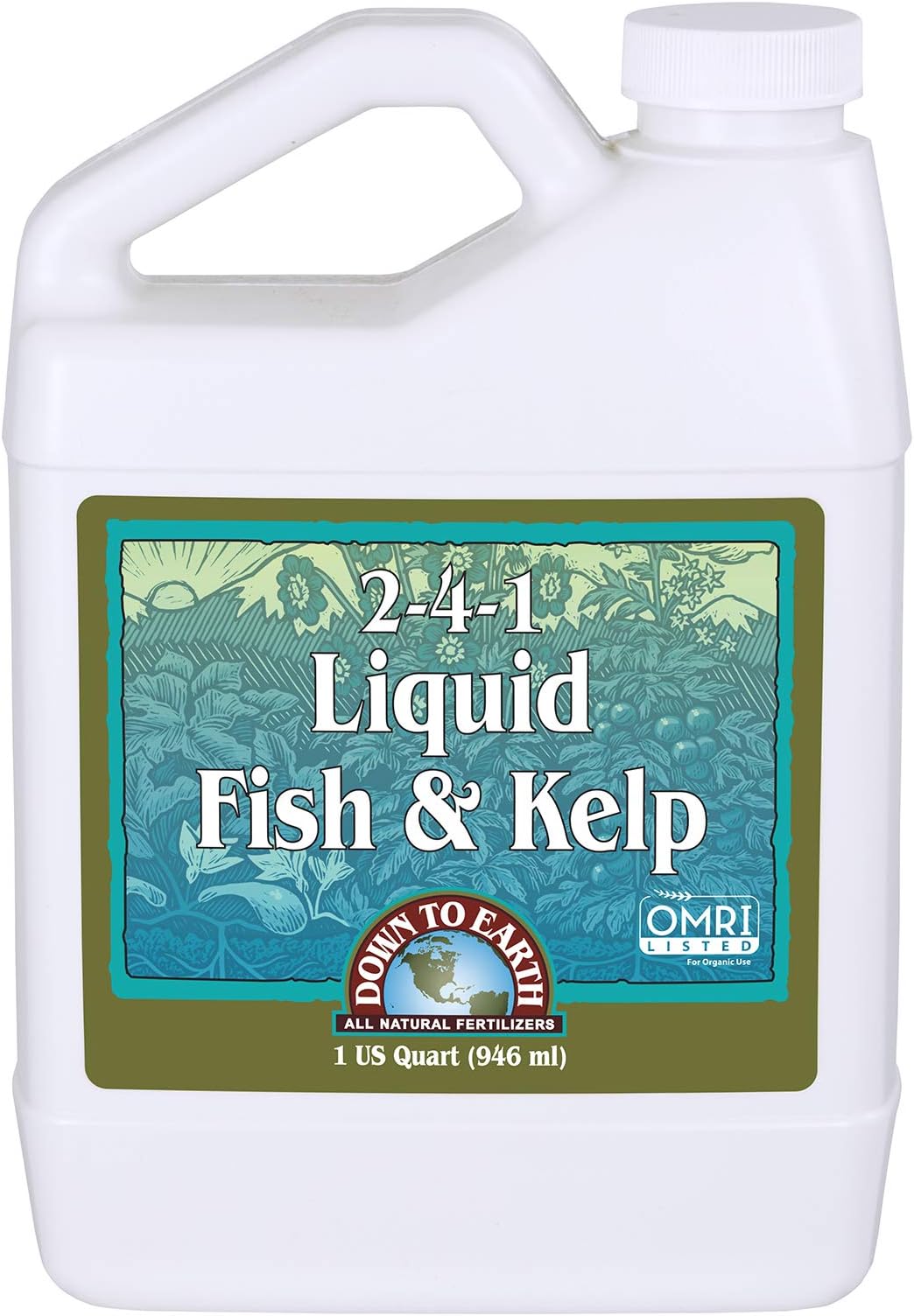 Down to Earth Liquid Fish & Kelp 2-4-1, 1 Quart