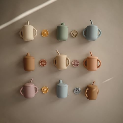 Miniatura 4 de mushie Taza para sorber 100% de silicona para bebés  Más de 6 meses (Tradewinds)