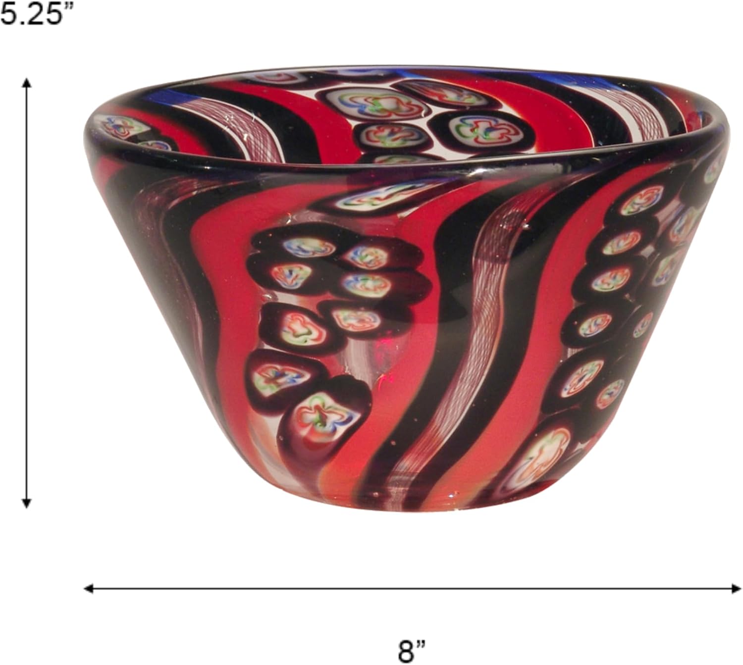 Dale Tiffany PG80202 Santa Cruz Decorative Bowl, 8-Inch by 5-1/4-Inch