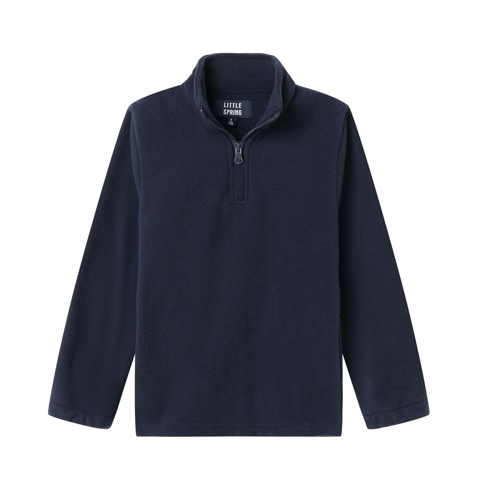 LittleSpring Kids Neutral Polar Fleece Jackets Quarter-Zip Pullover with Elastic Cuffs