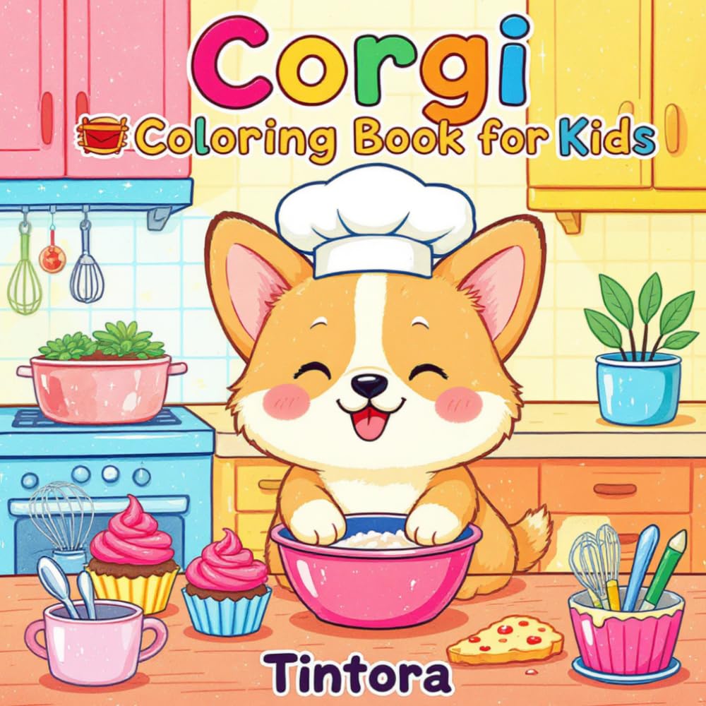 Corgi Coloring Book for Kids: 52 Cute and Easy Coloring Pages Featuring Adorable Kawaii Corgis, Fun Activities, Playful Scenes and Everyday Adventures for Ages 4–10