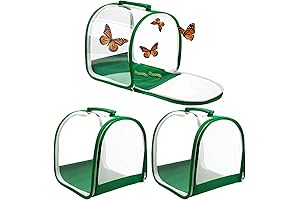 Caterpillar Cage Habitat - Monarch Butterfly House with Breathable Mesh Enclosure and Carrying Handle