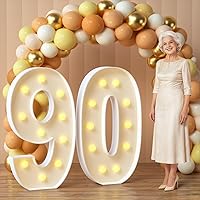 Vista 48 de imprsv Letras iluminadas de marquesina, letras de mosaico de 4 pies con luz para decoración de fiesta de graduación de baby shower, grande B