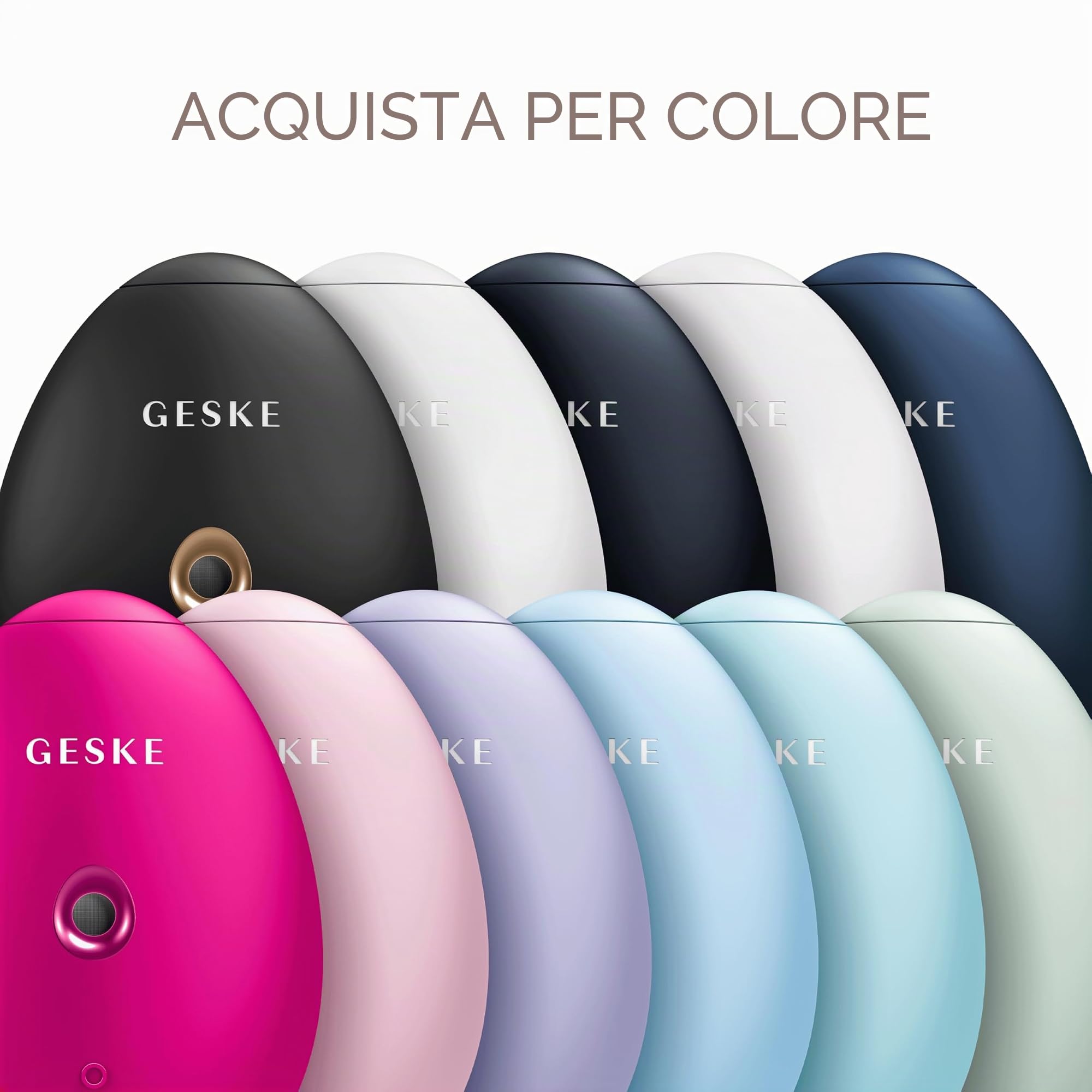 GESKE Facial Hydration Refresher | 4 in 1 Vaporizzatore facciale | SmartAppGuided™ | Brumizzatore | Dispositivo per la pulizia del viso | Nebulizzatore | Bagliore naturale