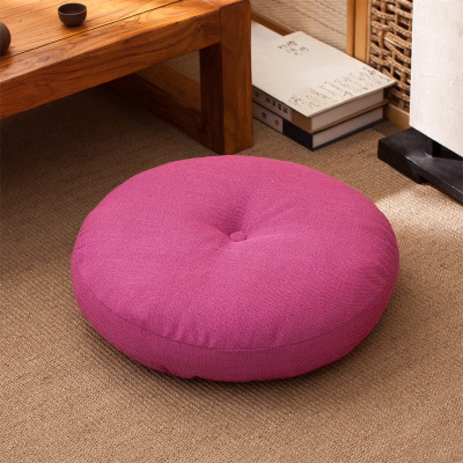 Tatami cojín de piso para crear un rincón de lectura y meditación
