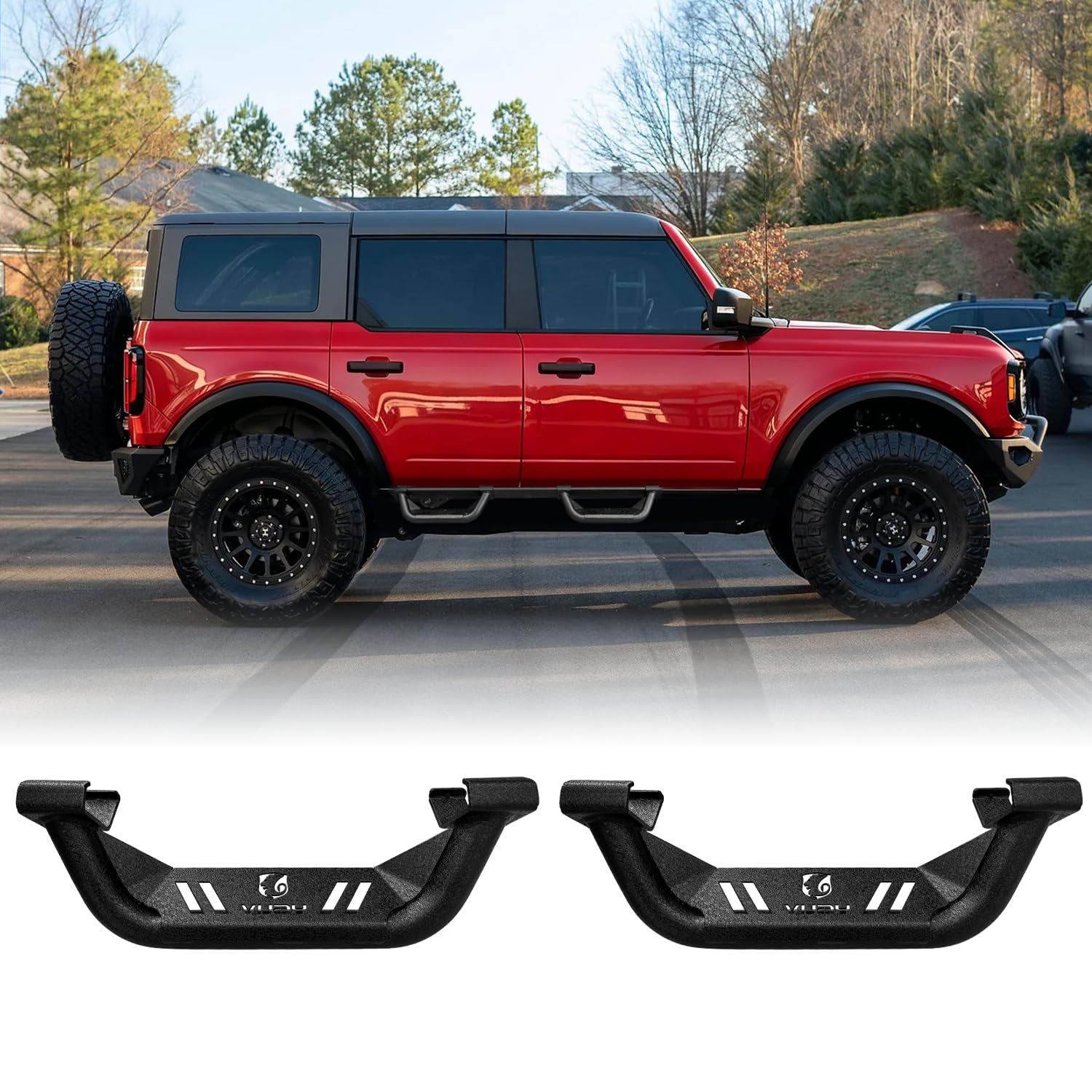 Amazon.com: TIOYAR Bronco 4 Door Add on OEM Rock Rail Replace for