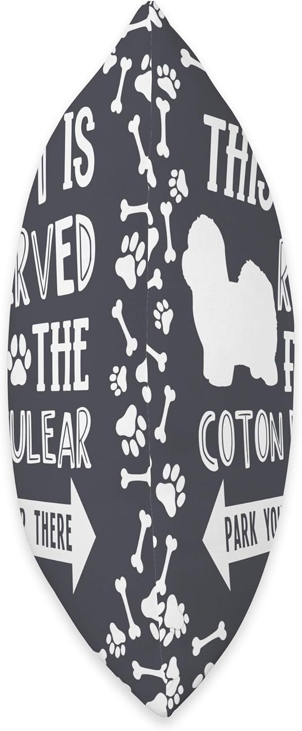 Reserved Coton de Tulear Seat Park There Mom Dad Funny Gift Throw Pillow