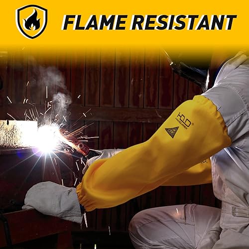 Miniatura 10 de HANDLANDY Mangas de soldadura resistentes al fuego, protección de brazo para hombres y mujeres