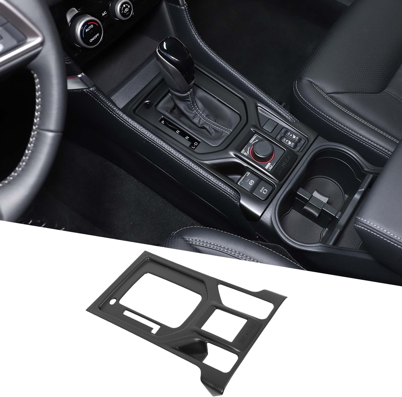 Central Control Gear Shift Panel Trim Cover Compatible with Subaru Forester 2019-2024, ABS Gear Shifter Console Anti-Scratch Panel Frame Sticker Protection Interior Accessories (Matte Black)