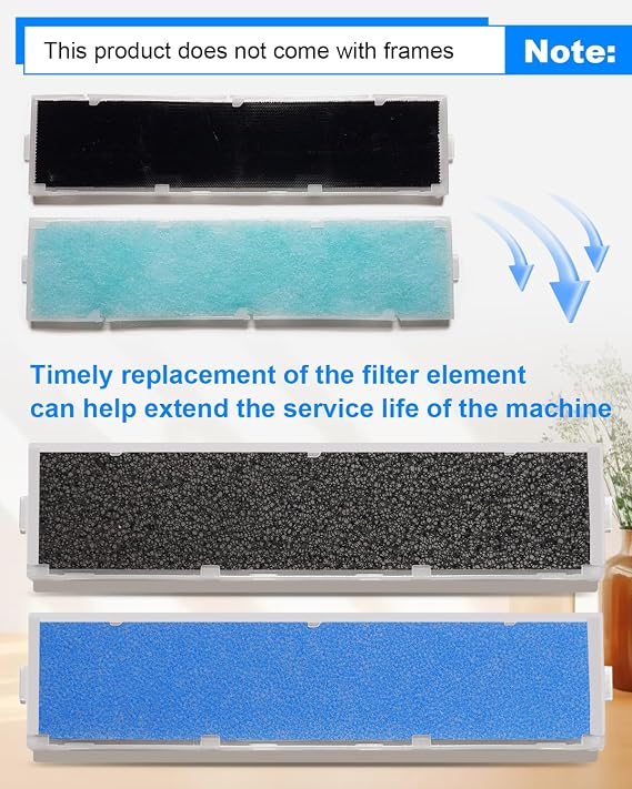 Mini Split Air Filter Fit for Mitsubishi Electric MAC-2330FT-E MAC-3000FT-E, without Frames, 4 Pack