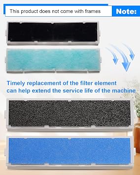 Mini Split Air Filter Fit for Mitsubishi Electric MAC-2330FT-E MAC-3000FT-E, without Frames, 4 Pack