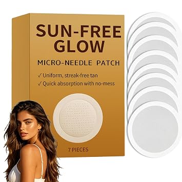 Purevlab Sun Free Glow Patches, Purevlab Sun Free Glow Microdarts Patch, 2026 New Sun Free Glow Microdarts Patch for Women and Men, Sun Free Glow Tanning Patches, Suitable for All Skin Types 1Box