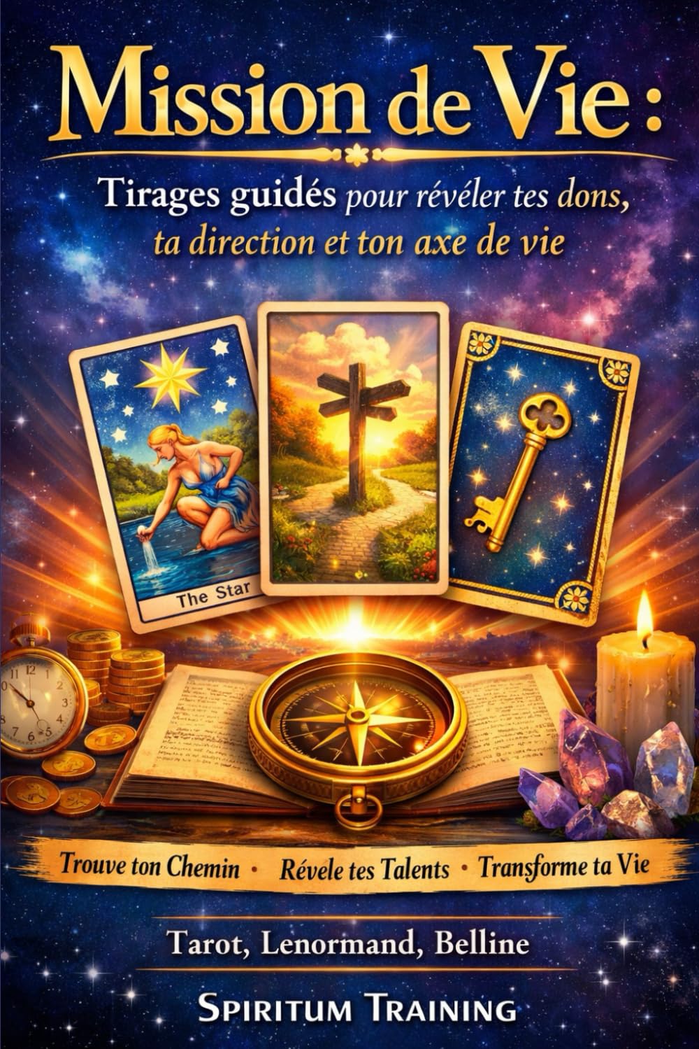 Mission de Vie : Tirages guidés pour révéler tes dons, ta direction et ton axe de vie