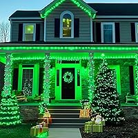 Vista 109 de Guirnalda de luces de Halloween extensible de 200 LED de color morado, extralarga de 82 pies, para interiores y exteriores, 8 modos de iluminación