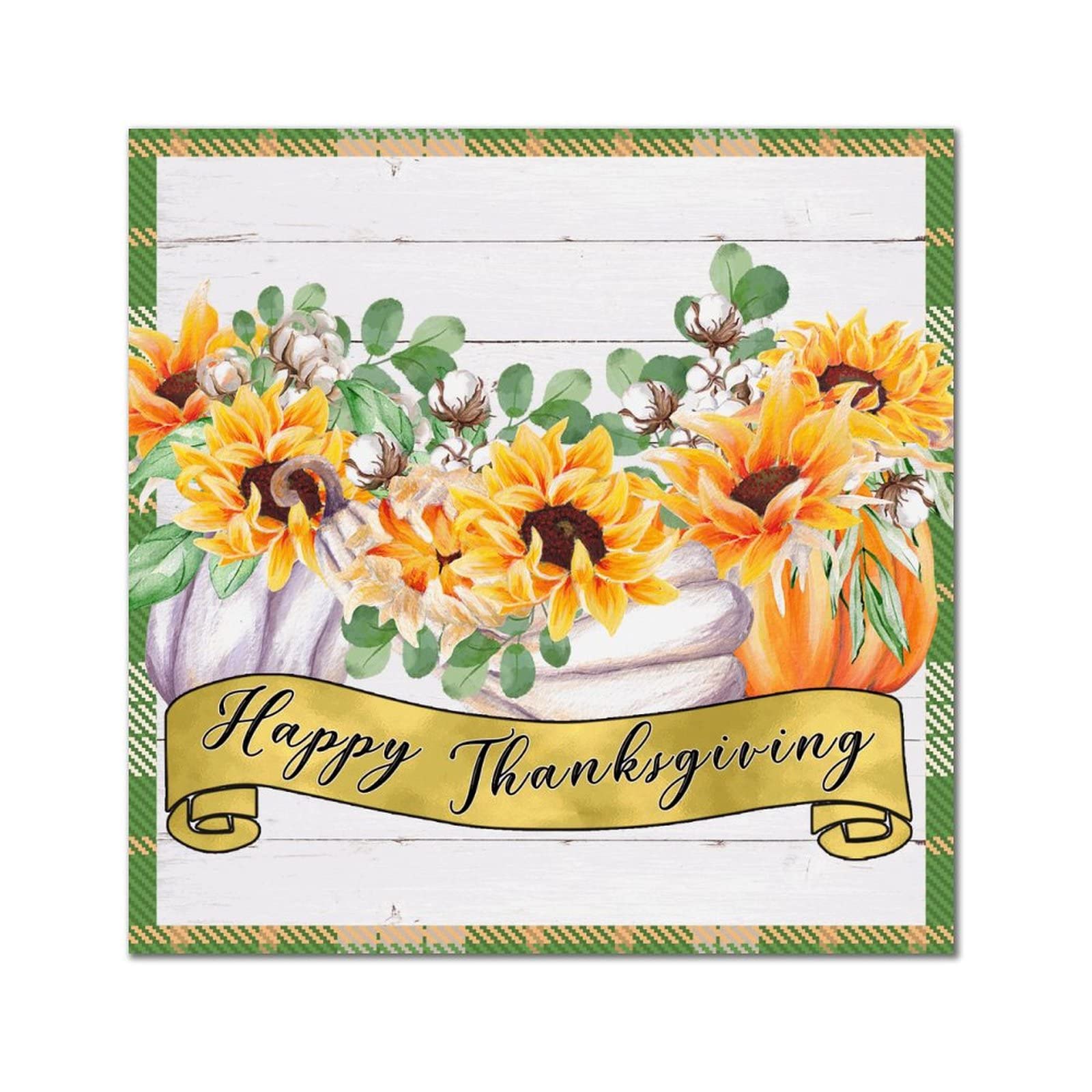 Décoration pour grand-père enseignant panneau bois Thanksgiving citrouille vintage