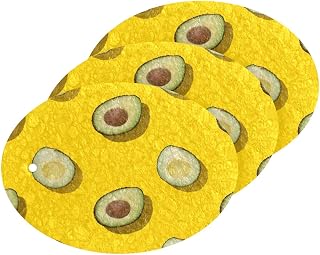 Coikll Avocado Kitchen Sponges Cleaning Odor Free Non Scratch Dish Sponge for Cleaning Dishes Bathroom - 3 PCS