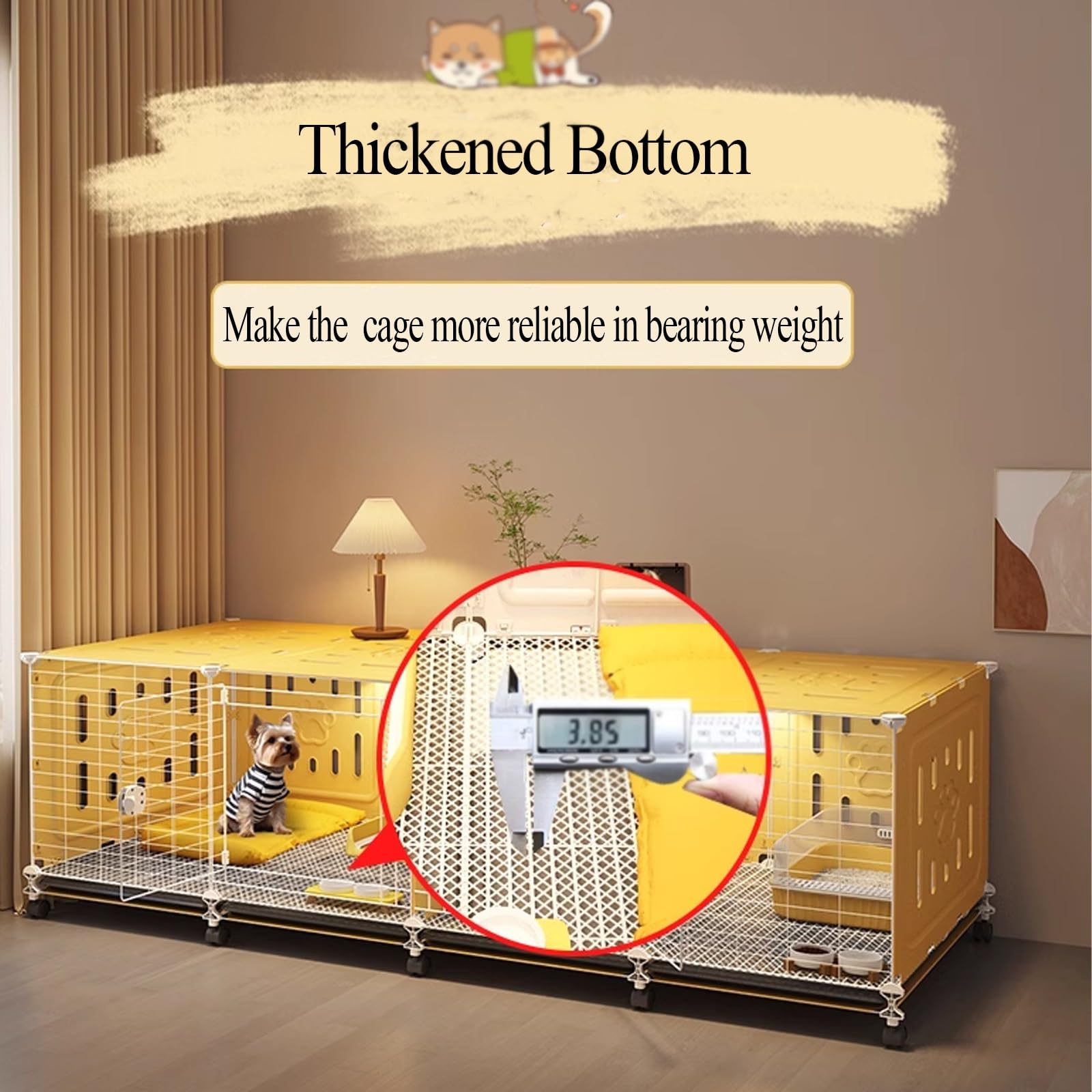 Clapier Lapin Exterieur sur roulettes for Petit Espace, Niche Chat Extérieur Hiver avec Dessus for Le Rangement, Cages Empilables for Chats Faciles À Nettoyer(140 * 45 * 112CM)