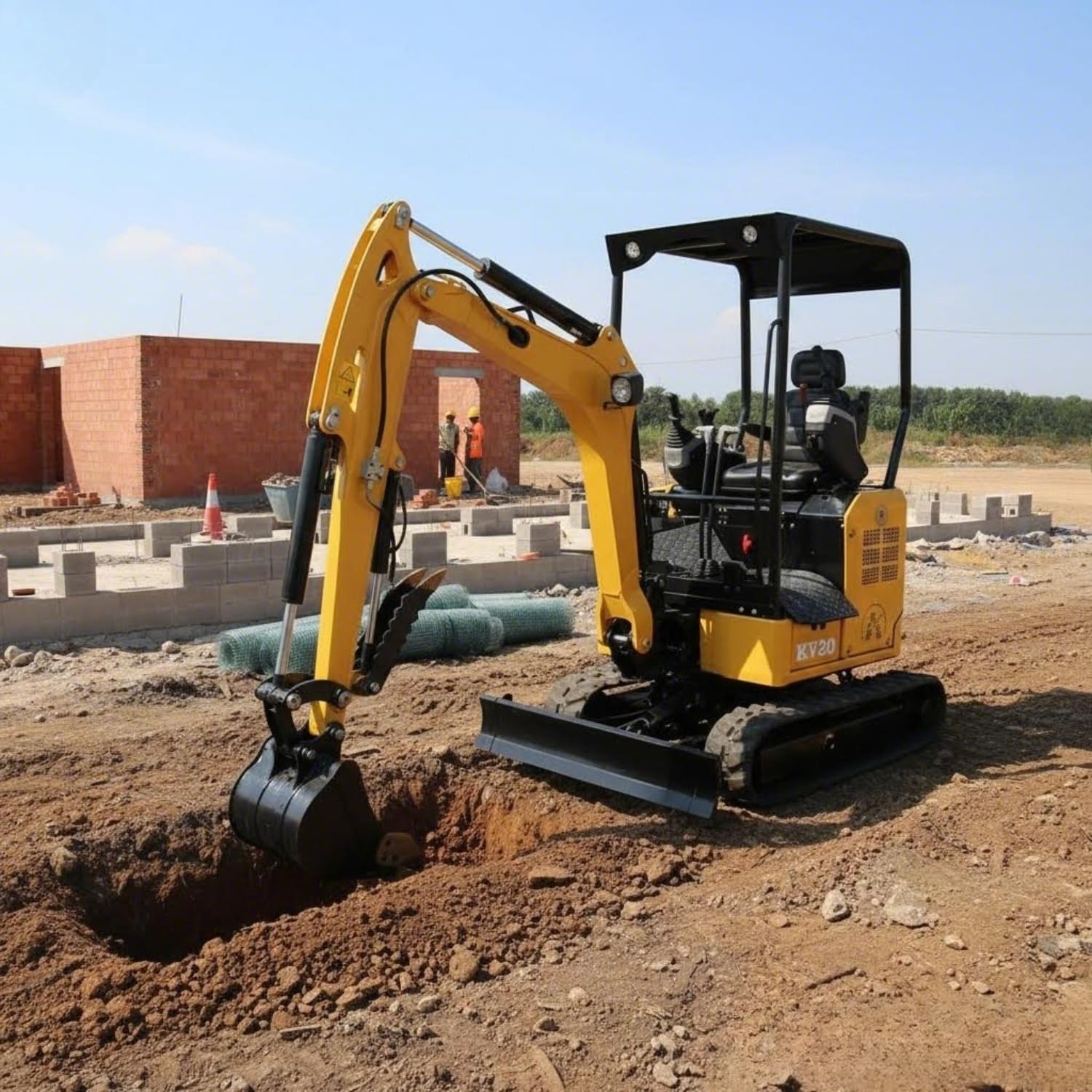 Stable Customizable 1.6/1.8/2 Ton Mini Excavator with Durable Track Design for Landscaping Earthmoving Garden Projects Trenching Farm Tasks and Light Construction with High Efficiency Output