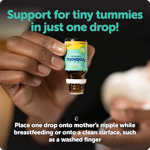 Miniatura 5 de Ddrops Probiótico para bebés con vitamina D, 60 gotas, alivio de los síntomas de cólicos para recién nacidos y bebés, fácil de usar, solo una gota