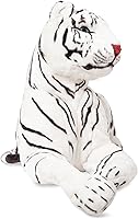Vista 4 de Melissa & Doug Giant Siberian White Tiger - Lifelike Stuffed Animal (Over 5 feet Long)