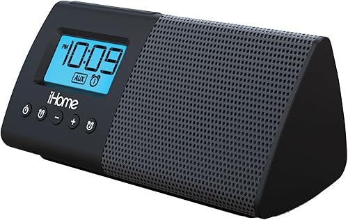 iHome iHM46BC Portátil USB Carga Dual Reloj De Alarma Sistema De Altavoces - Negro