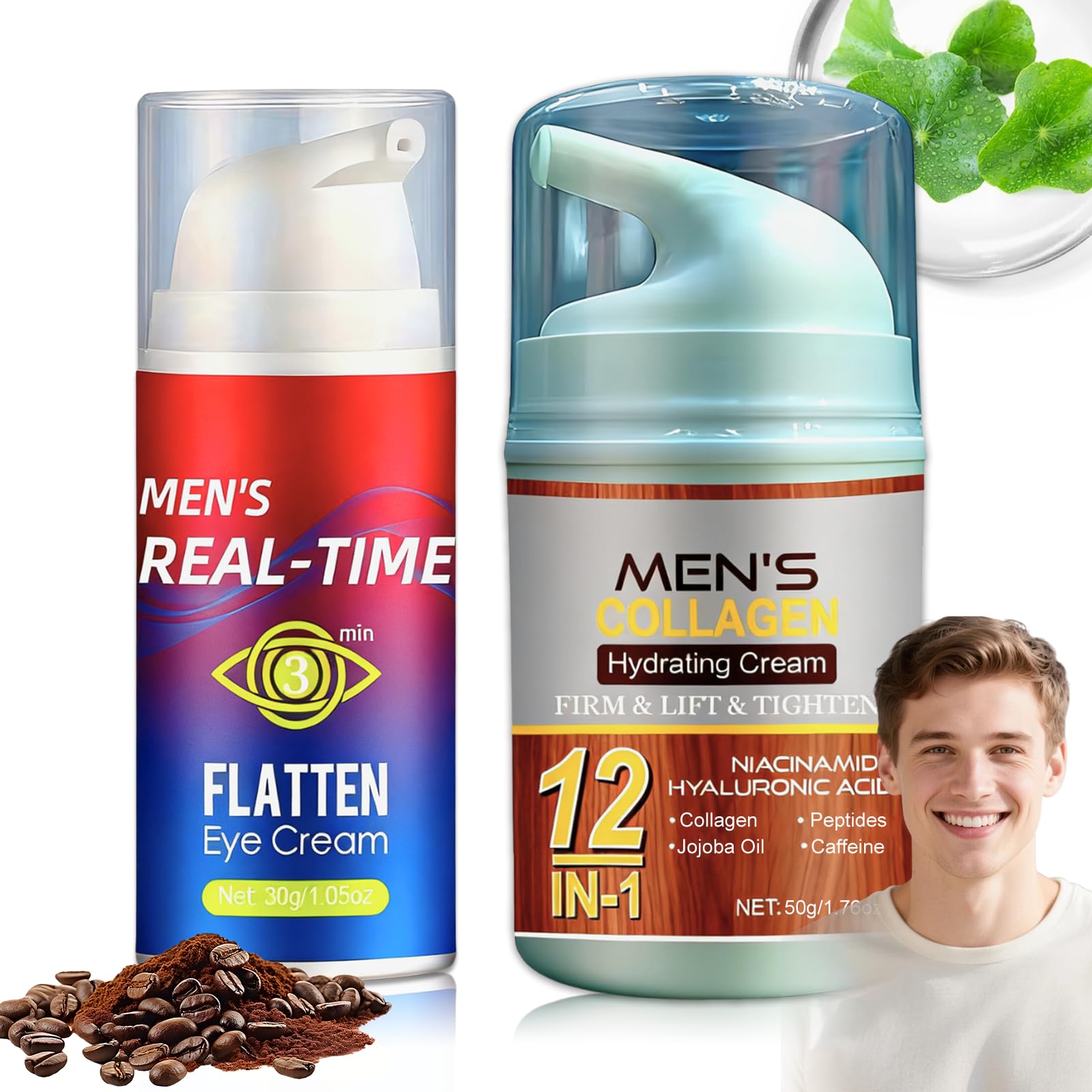 2Pcs Collagen Face Cream & Retinol Eye Cream Set