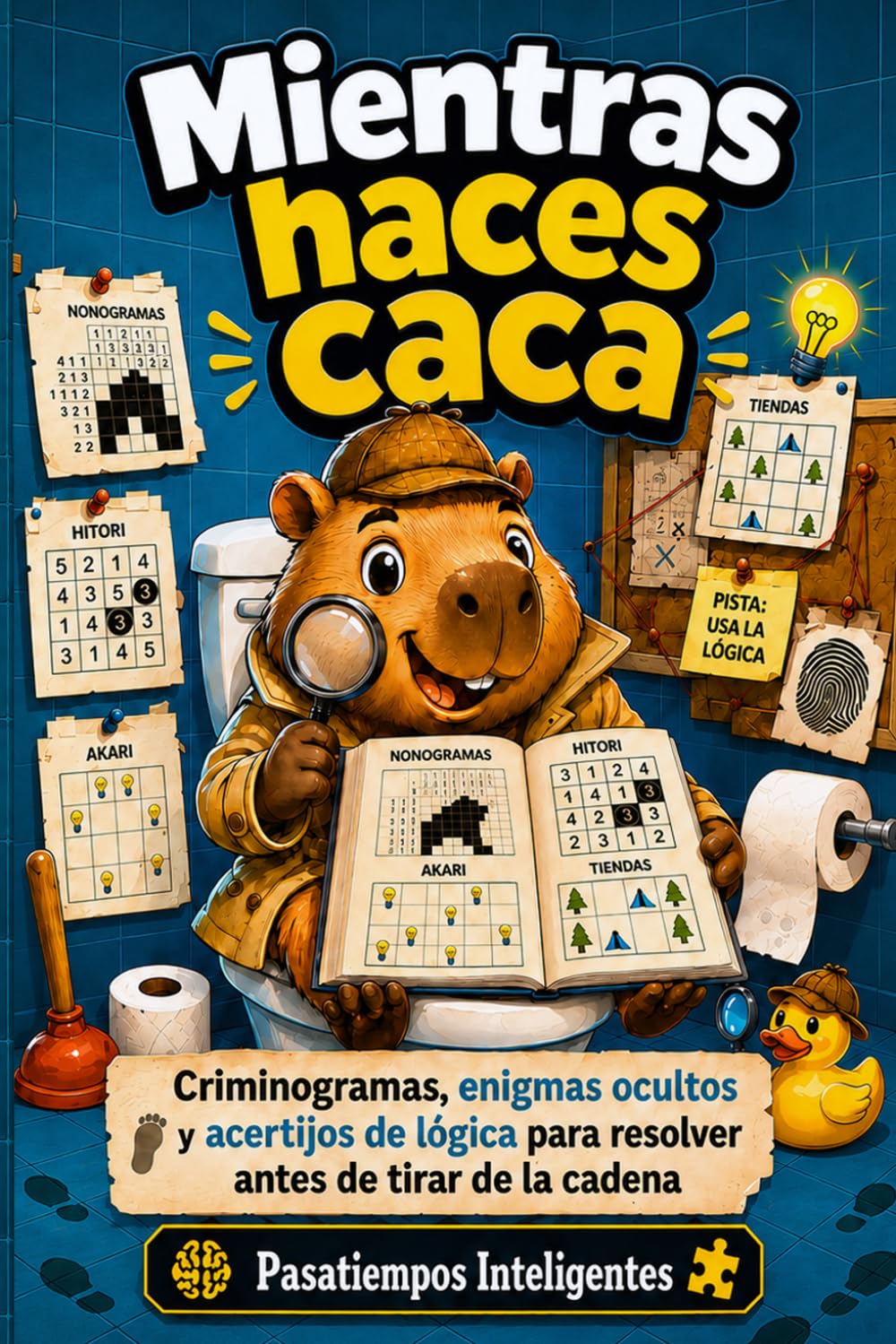Mientras haces caca: Criminogramas, enigmas ocultos y acertijos de lógica para resolver antes de tirar de la cadena