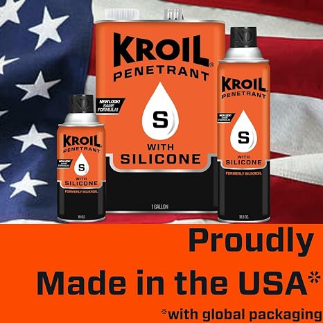 Kroil Penetrant Silikroil with Silicone - Rust Penetrating Lubricant - Corrosion Inhibitor Oil - Displaces Moisture - Home & Industrial Use - Aerosol - 10 oz - 12 Pack (SK102C)