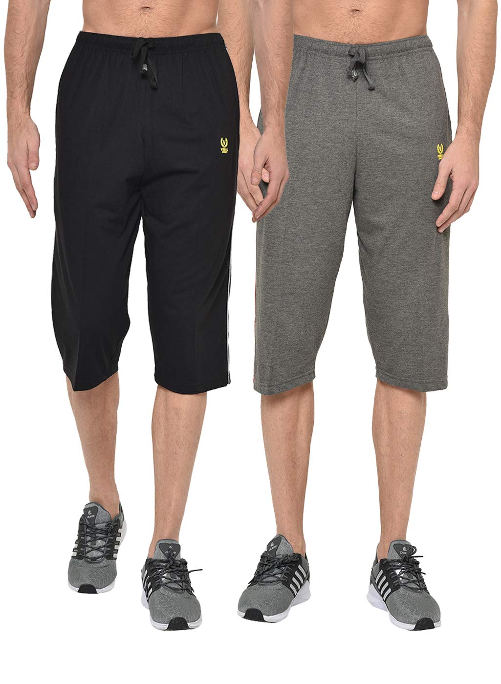 mack jonney Cotton Blended Slim Fit Capris-3/4Th for Men(Pack of 2)-C5_002-P-picture-55