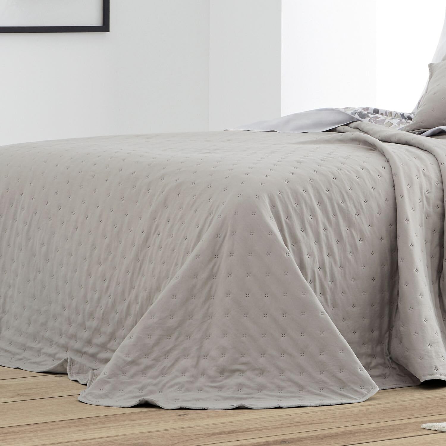 Burrito Blanco | Colchas de Verano 149 Gris | para Cama de 150/160 cm (+ Medidas Disponibles) | Colchas de Verano 150 | Cama Doble 150