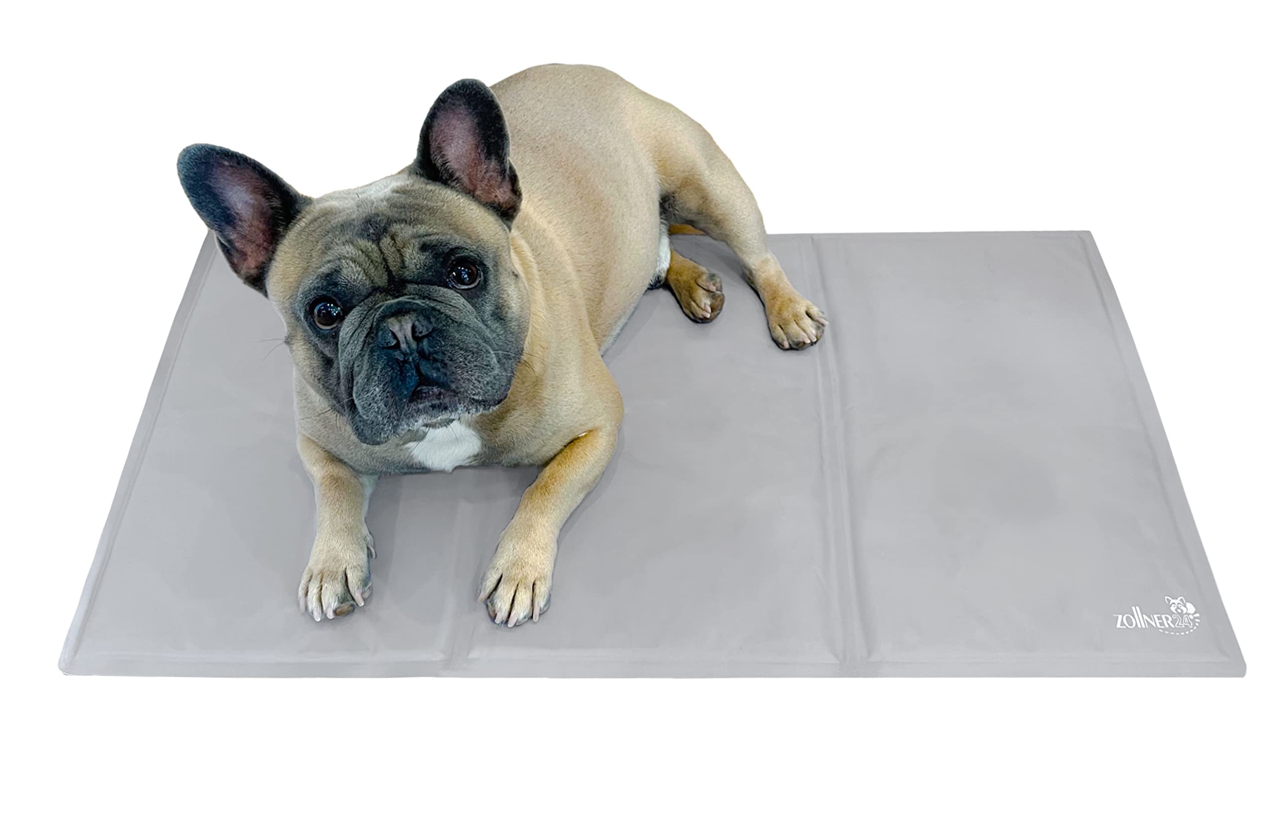 ZOLLNER Kühlmatte für große Hunde, ca. 50x90 cm, selbstkühlend, hellgrau