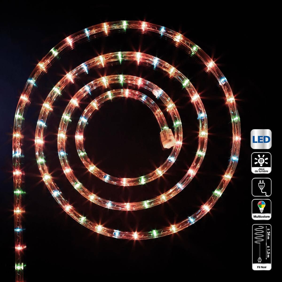 Feeric lights et christmas - Tube électrique extérieur 24m multicolore 432 led