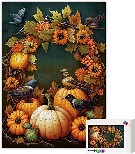 Miniatura 2 de Rompecabezas para el Día de Acción de Gracias 2023 - Deliciosos melones y frutas con temática festiva minimalista para adultos, 500 piezas de