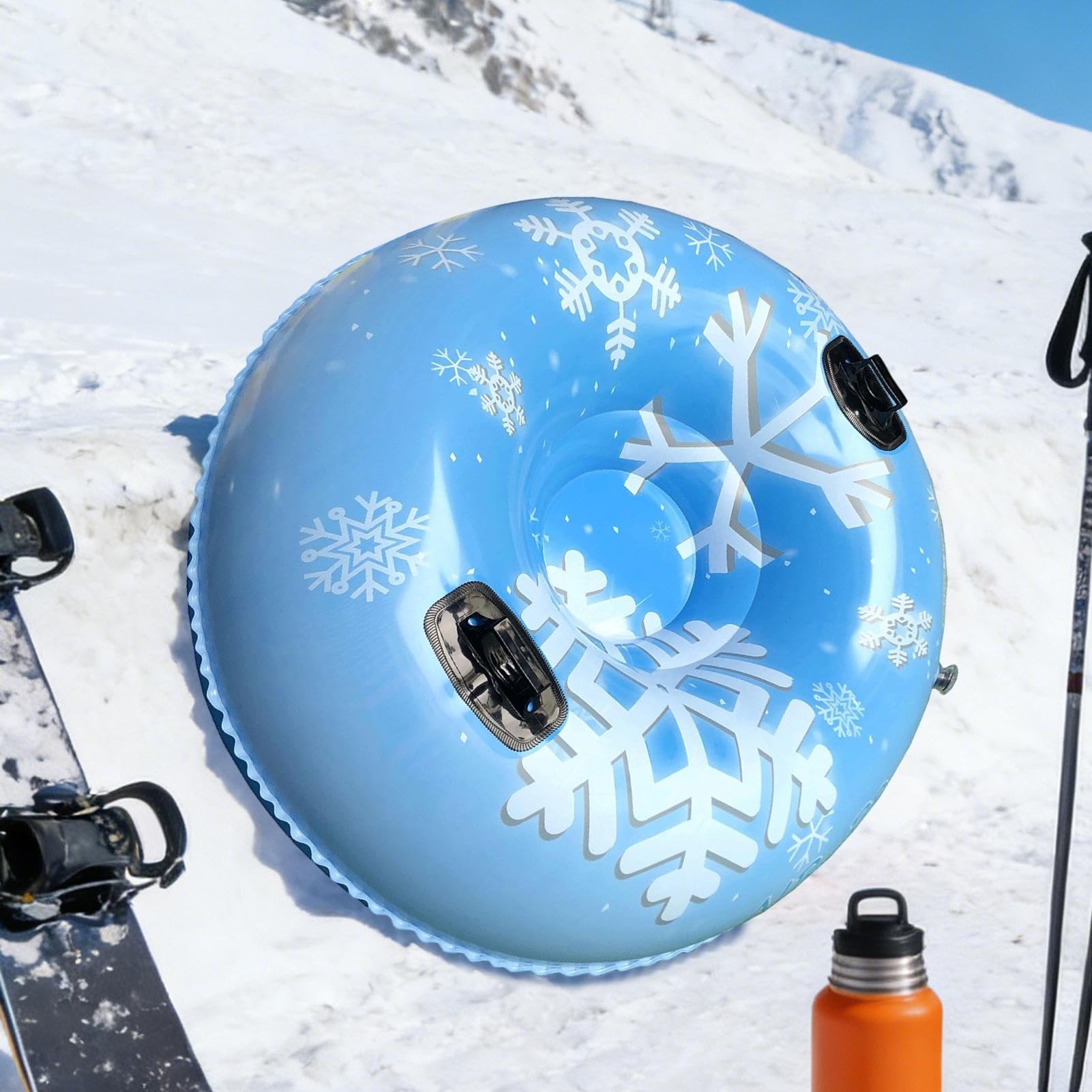 Tube à neige gonflable pour extérieur - Pour allée d'hiver, allée, piscine, plage, fête