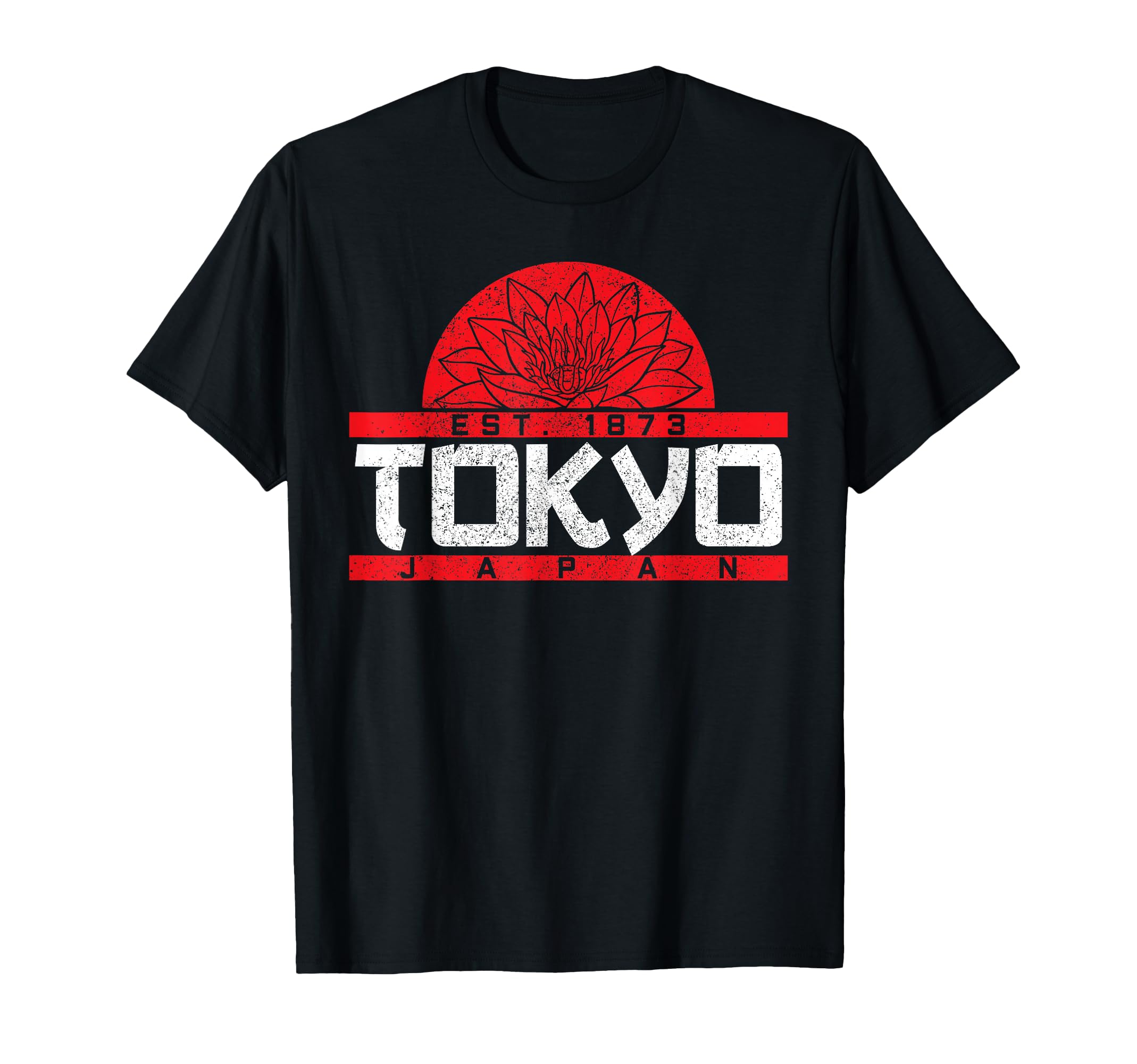Japanese Souvenir, Tokyo Japan Est. 1873, Lotus Flower T-Shirt